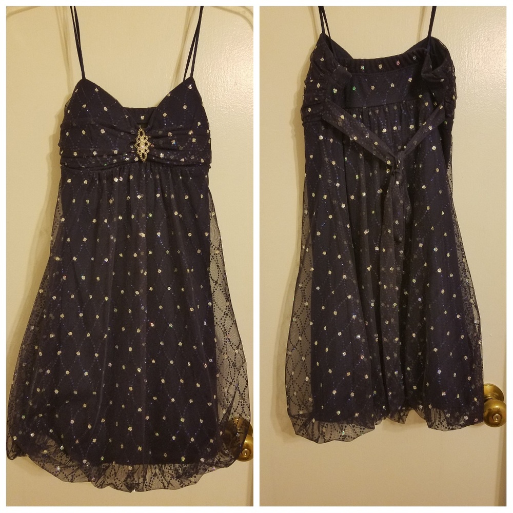 Navy blue short formal dress